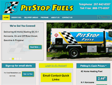 Tablet Screenshot of pitstopfuels.com